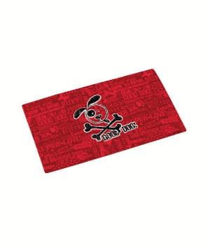 Drymate Dog Bowl Place Mat Good Dog Cross Bones - Red 12x20cm