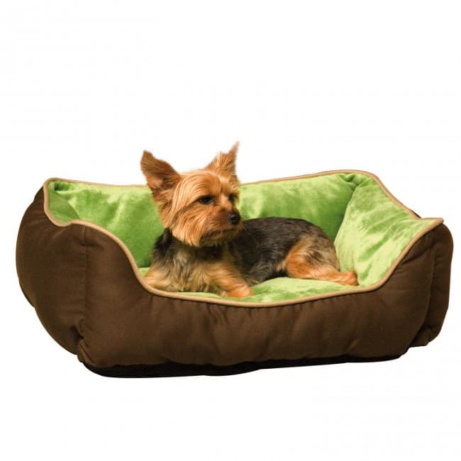 K&H Self-Warming Lounge Sleeper Small Mocha/Green 16" x 20"/41X51Cm