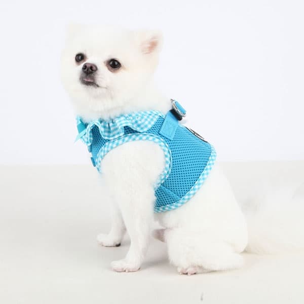 PUPPIA VIVIEN HARNESS B SKY BLUE S Neck 8.26" Chest 12.20"